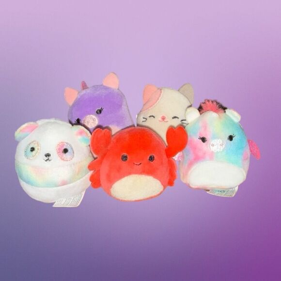 NWOT Squishville Mini Squishmallow Plush Cam Cat Crab Unicorn Panda Dragon 2” - Picture 1 of 6